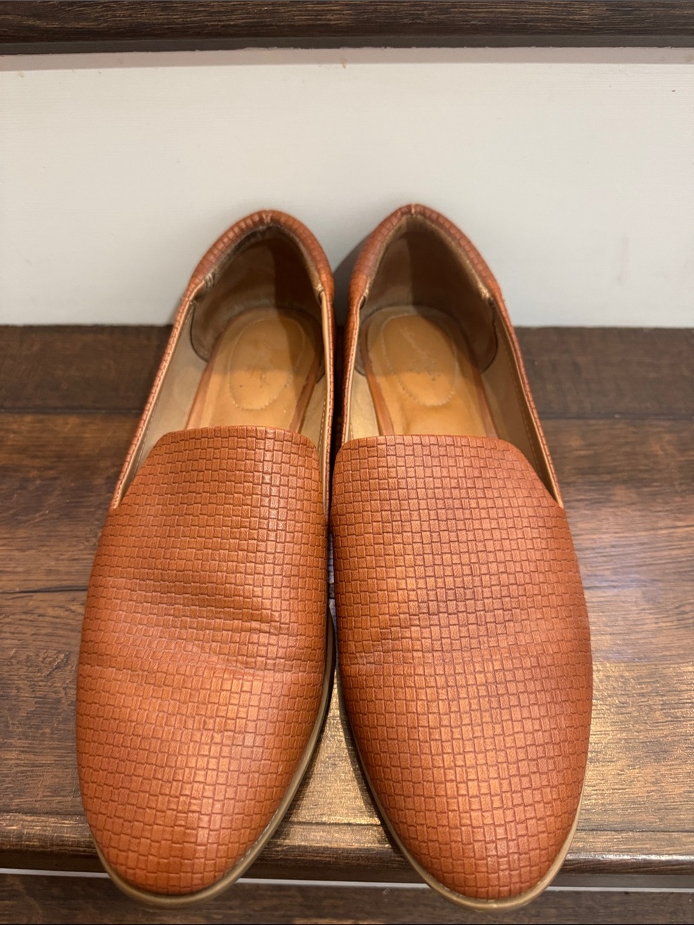 Universal Thread Women's Textured Loafers in Cognac
